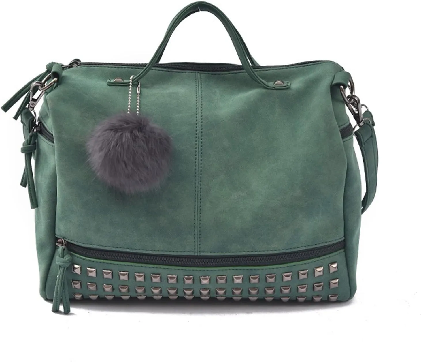 Handbags Shoulder Bags Large Capacity Women Handbag,Handbag Tassel Shoulder Bags for Women,Purses and Handbags (Green)