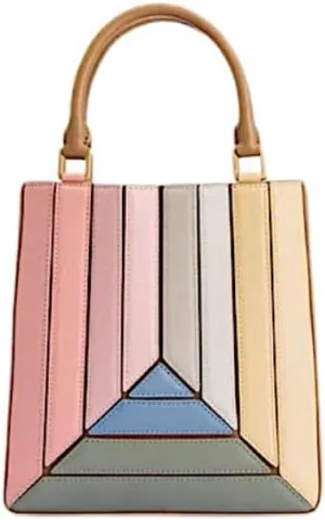 Handbags Women Tote Bag Shoulder bag Multicolor combinations Leather Crossbody Bag Detachable Strap