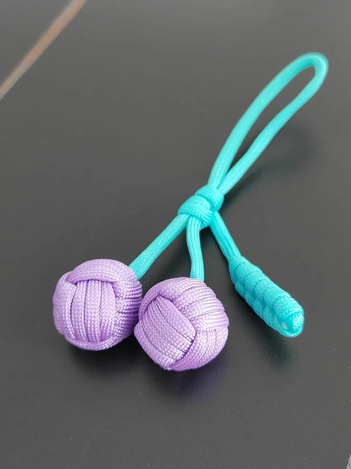 Handmade Cherry Bag Charms Paracord Braided Keychain, Cute Purse Handbags Rope Car Key Chain Accessories Gifts for Women