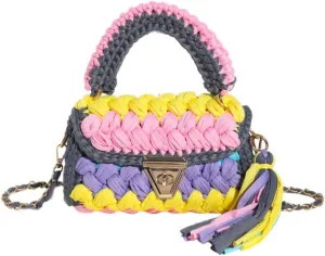 Handmade Crochet Wedding Party Purse Crossbody Bags for Women Shoulder Bag Clutch Flap Evening Bag