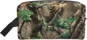 Hardwoods Green Camo Print Travel Cosmetic Large Capacity Zippered Storage Bag For Toiletries Daily Essentials