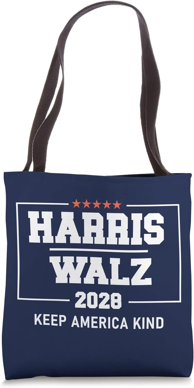Harris Walz 2028 President Election Keep America Kind Tote Bag