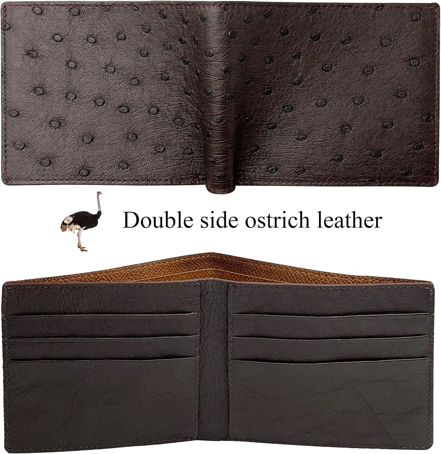 HATA Men Leather Wallet Croc RFID Blocking Front Pocket AIIigator Handmade Gift For Birthday Wedding Anniversary Father's Day