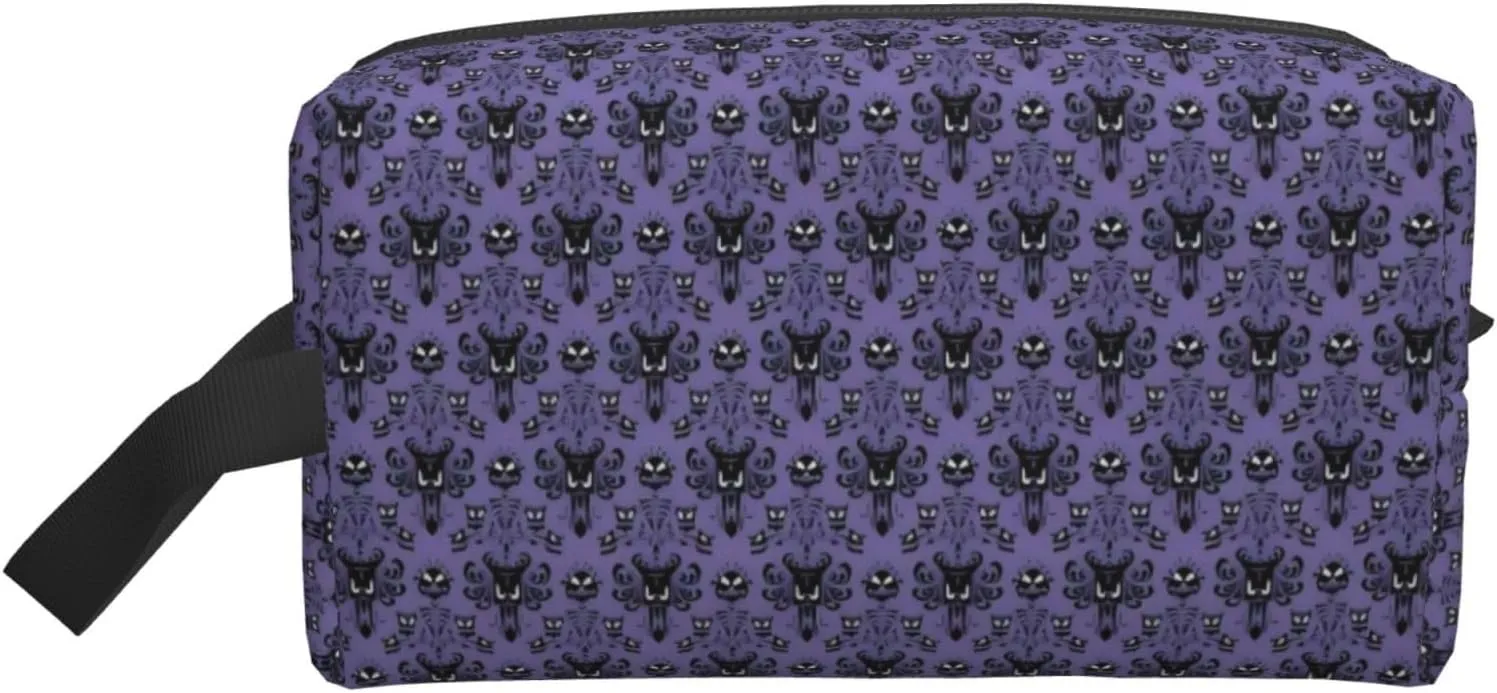 Haunted Mansion Print Travel Cosmetic Large Capacity Zippered Storage Bag For Toiletries Daily Essentials
