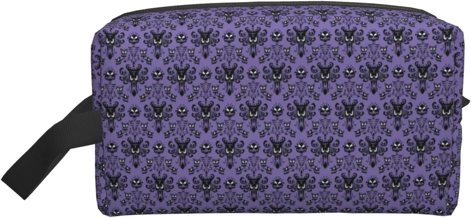Haunted Mansions Print Travel Cosmetic Large Capacity Zippered Storage Bag For Toiletries Daily Essentials