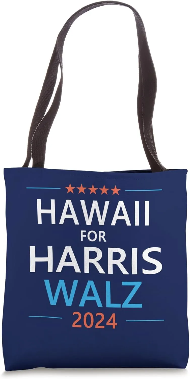 Hawaii for Harris Walz 2024 President Election Democrat Tote Bag