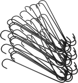 Healifty 10pcs Heavy Duty S Hooks Black Metal S Shaped Hooks for Hanging Pots Pans Plants Bags Clothes Sturdy for Home Decor and Organization