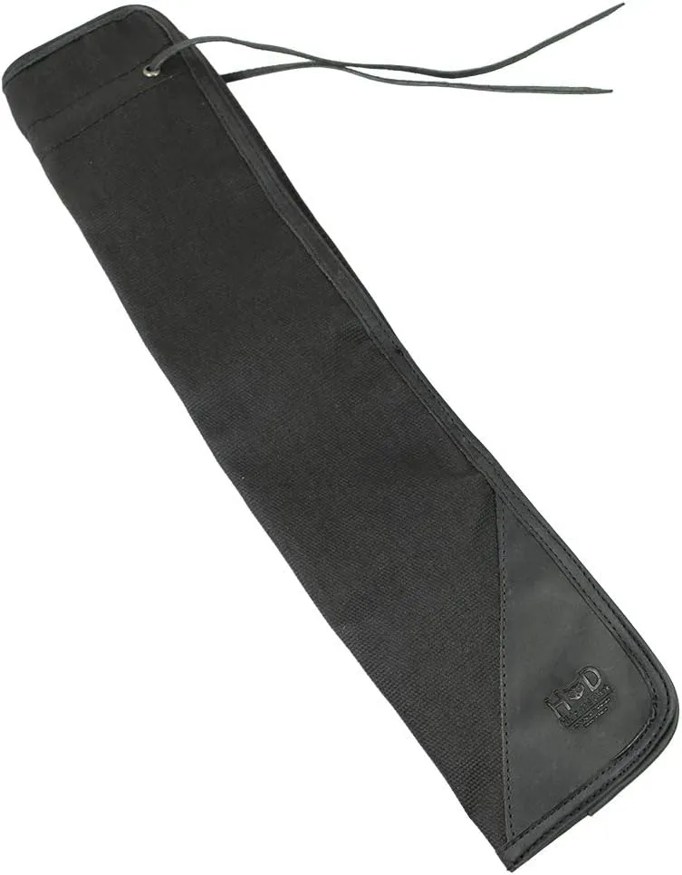 Hide & Drink, Waxed Canvas Drumstick Bag/Drummer Stick Bag Holder/Musician's Essentials Handmade :: Charcoal Black