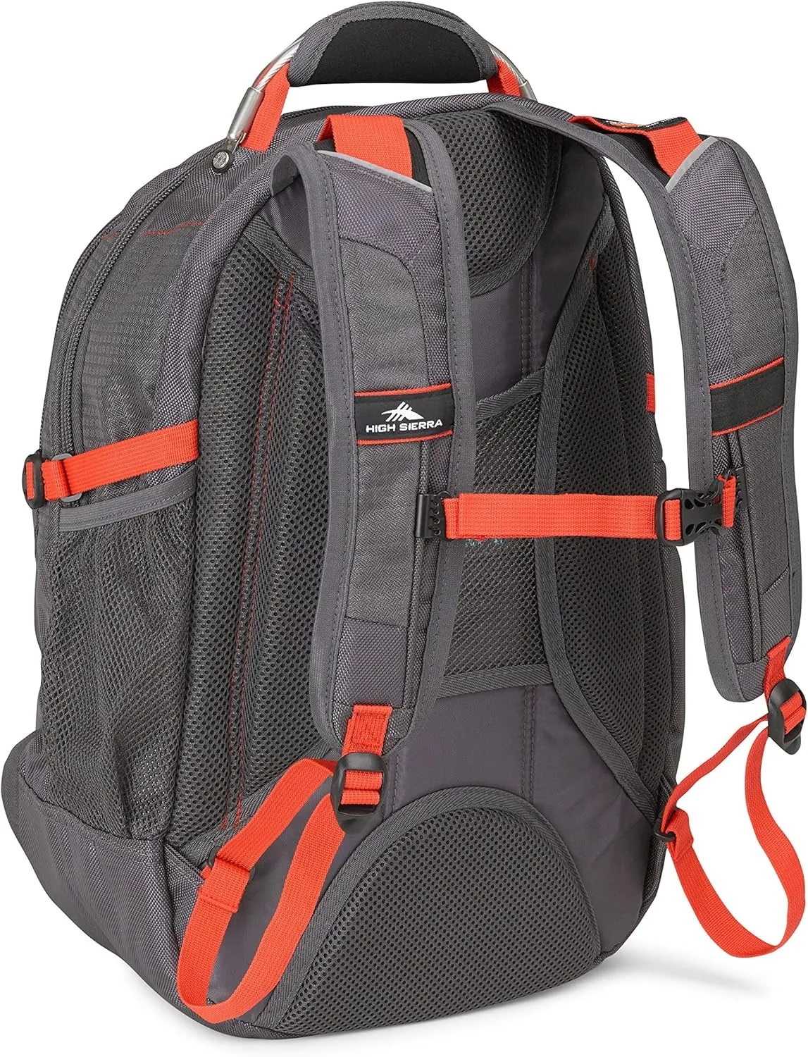 High Sierra XBT - Business Laptop Backpack, Mercury/Crimson, One Size