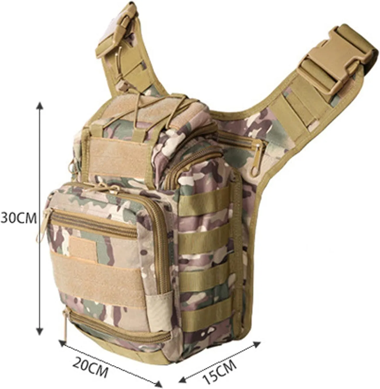 Hiking Daypacks Outdoor Military Tactical Sling Sport Travel Chest Bag,Shoulder Bag for Men Women Crossbody Bags, Hiking Camping Equipment(Desert Camo)