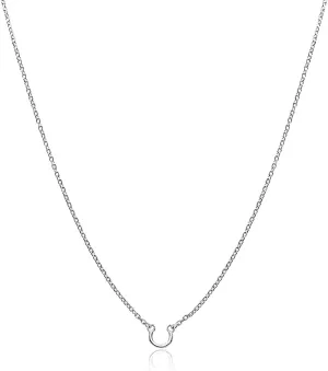 Honolulu Jewelry Company 14K Solid Gold 1.2mm Adjustable Cable Chain Necklace - Clasp stays in back with Pendant Saddle (TM)