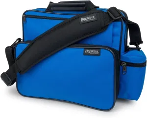 Hopkins Medical Products Home Health Shoulder Bag, 600D Waterproof Exterior, Large Storage Compartments, Removable Adjustable Shoulder Strap, 14x11.5x8 Inches, Royal Blue