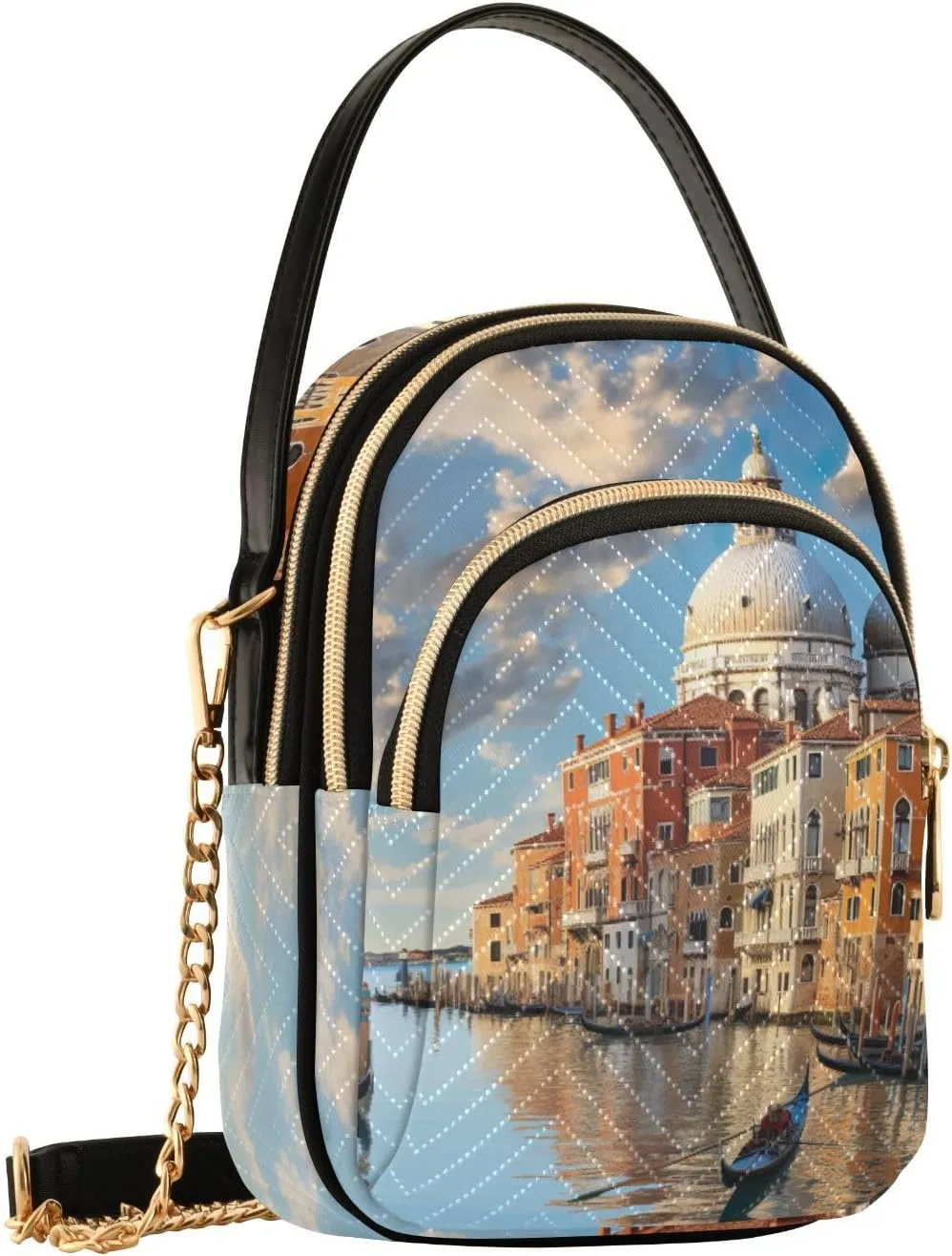 Houses on each Side of the Water Women's Crossbody Handbags, Fashion Crossbody Bag Phone Purses with Crossbody Strap