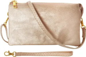 Humble Chic NY Vegan Leather Wristlet Purse for Women - Small Clutch Purse with Shoulder and Wrist Straps