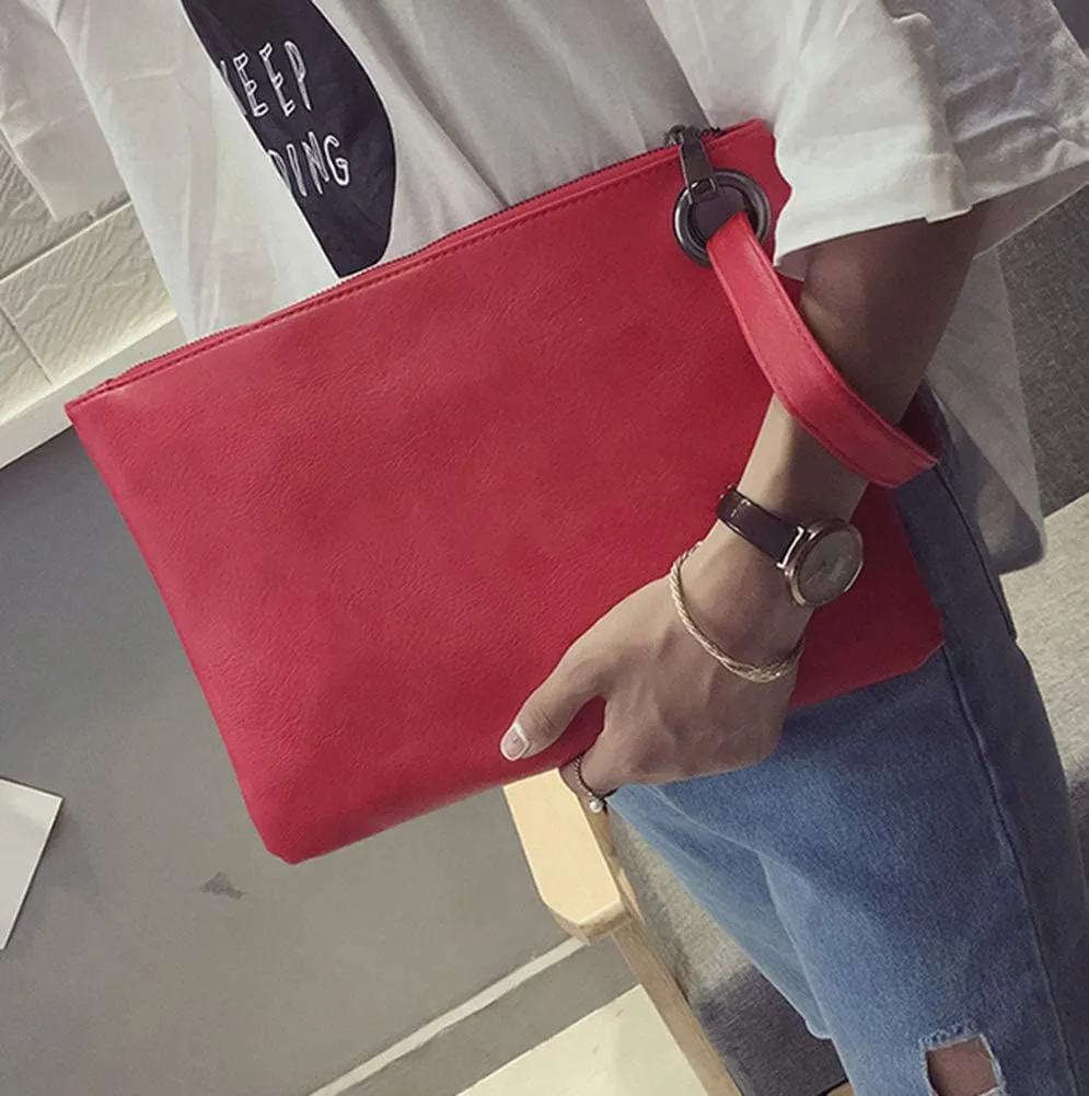Hycurey Oversized Clutch Bag Purse and Handbag Womens Large PU Leather Evening Wristlet Handbags
