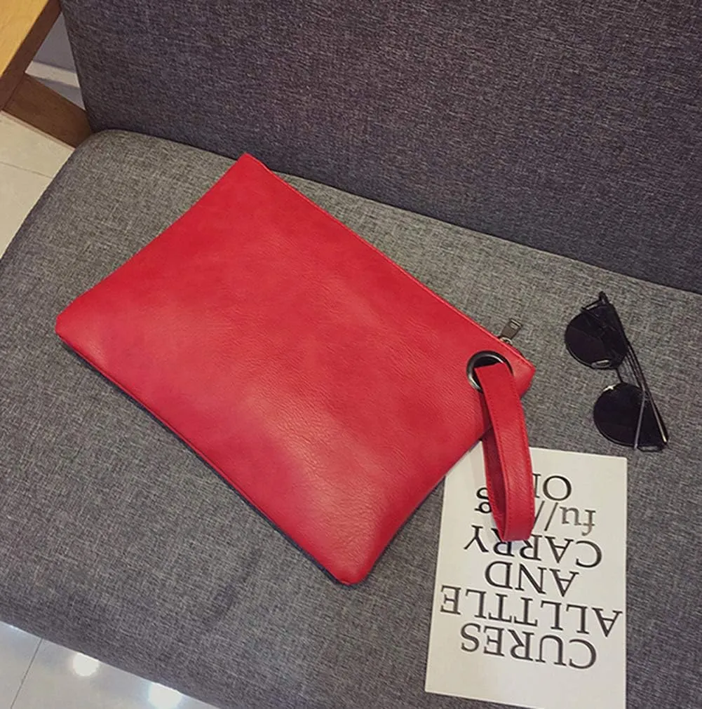 Hycurey Oversized Clutch Bag Purse and Handbag Womens Large PU Leather Evening Wristlet Handbags