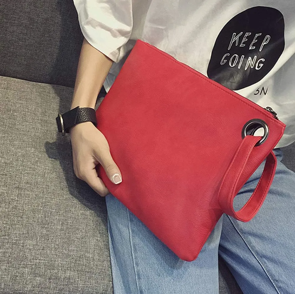 Hycurey Oversized Clutch Bag Purse and Handbag Womens Large PU Leather Evening Wristlet Handbags
