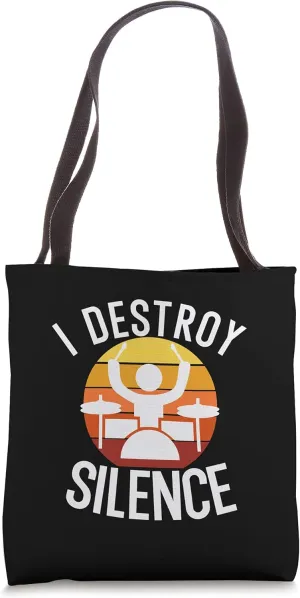 I destroy silence Tote Bag