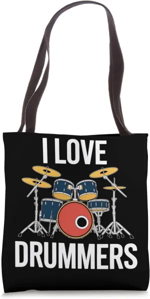 I Love Drummers Drum Kit Music Passion Tote Bag