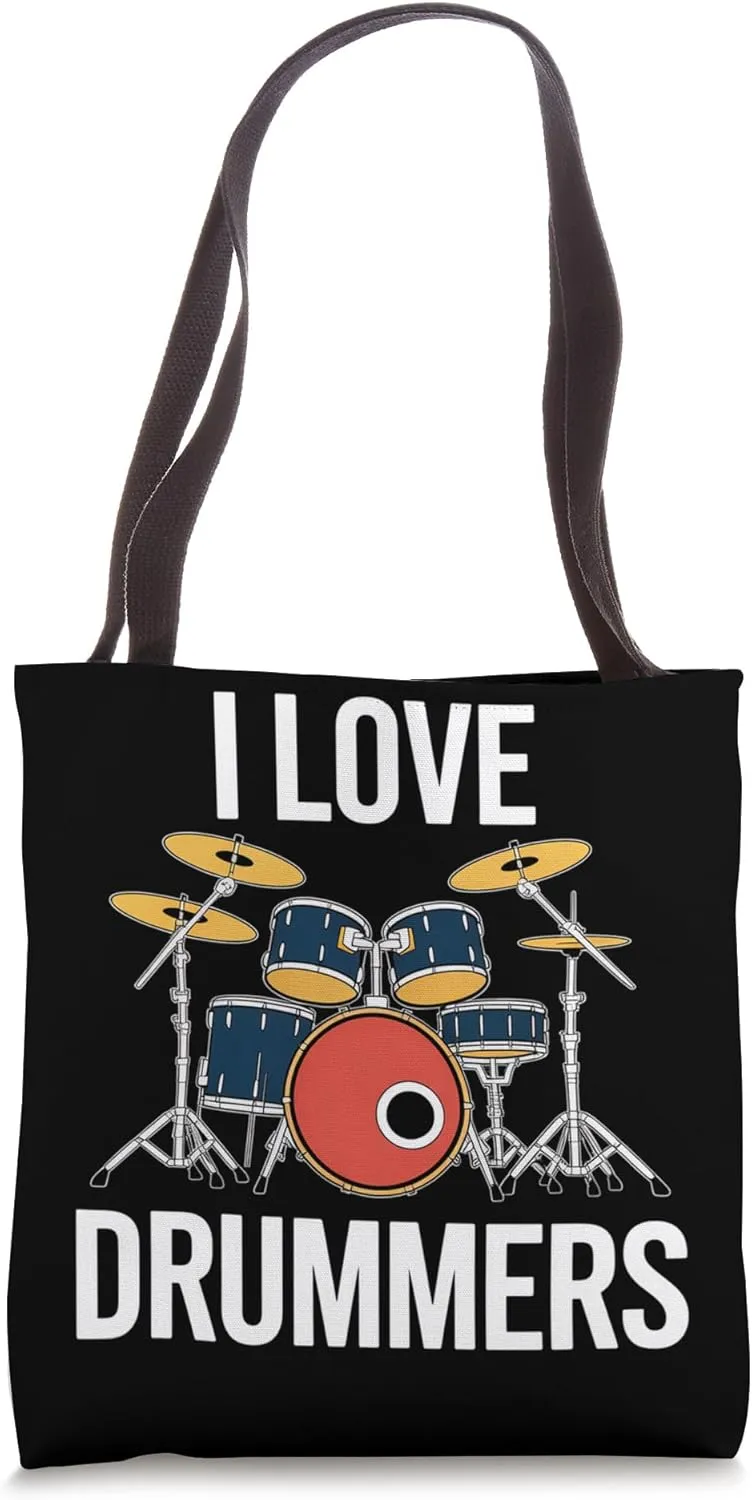 I Love Drummers Drum Kit Music Passion Tote Bag