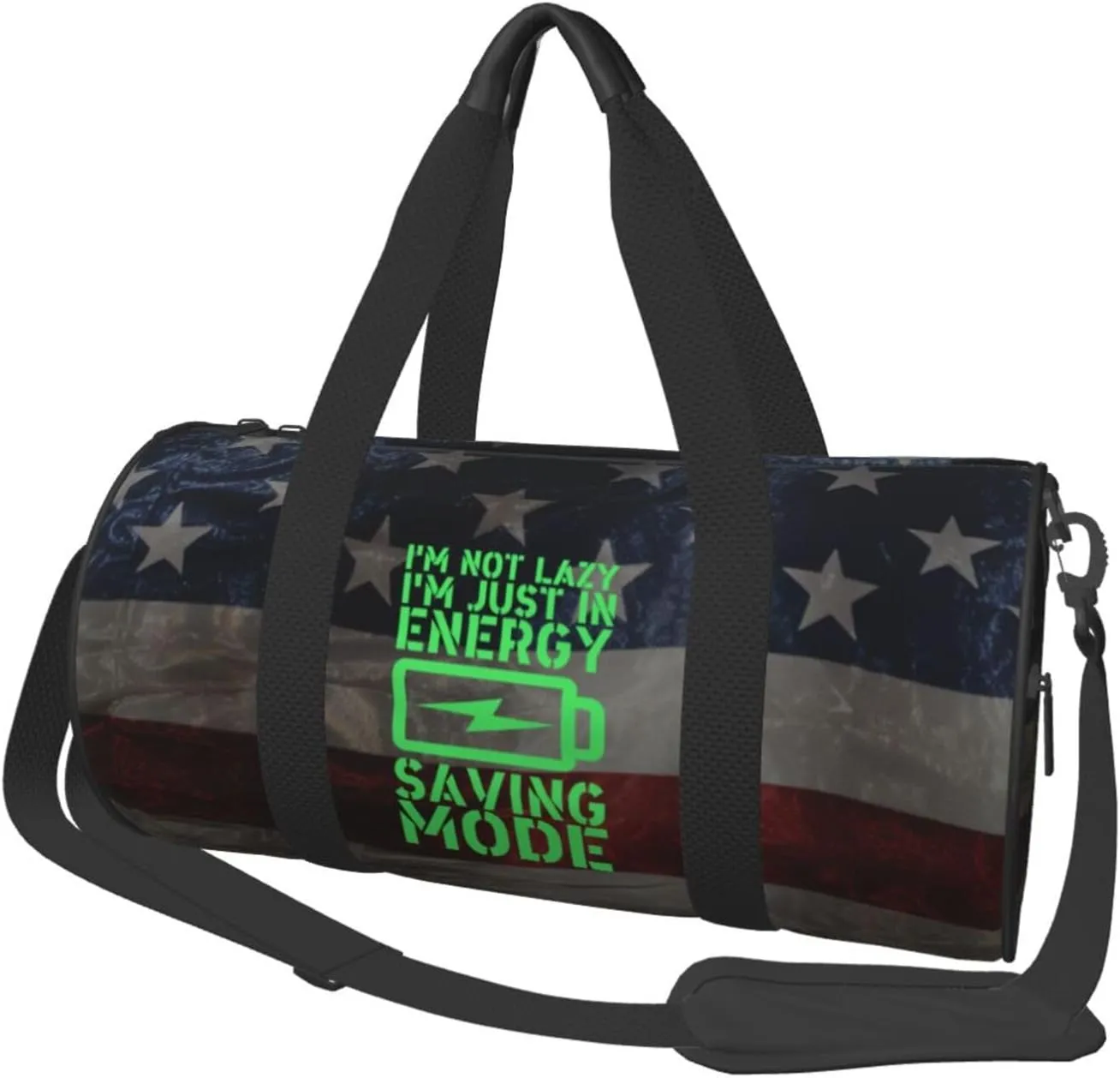 I'M Not Lazy; I'M Just In Energy Saving Mode Duffel Bag Gym Bag Travel Sports Tote Large Foldable Beach Swim Yoga7