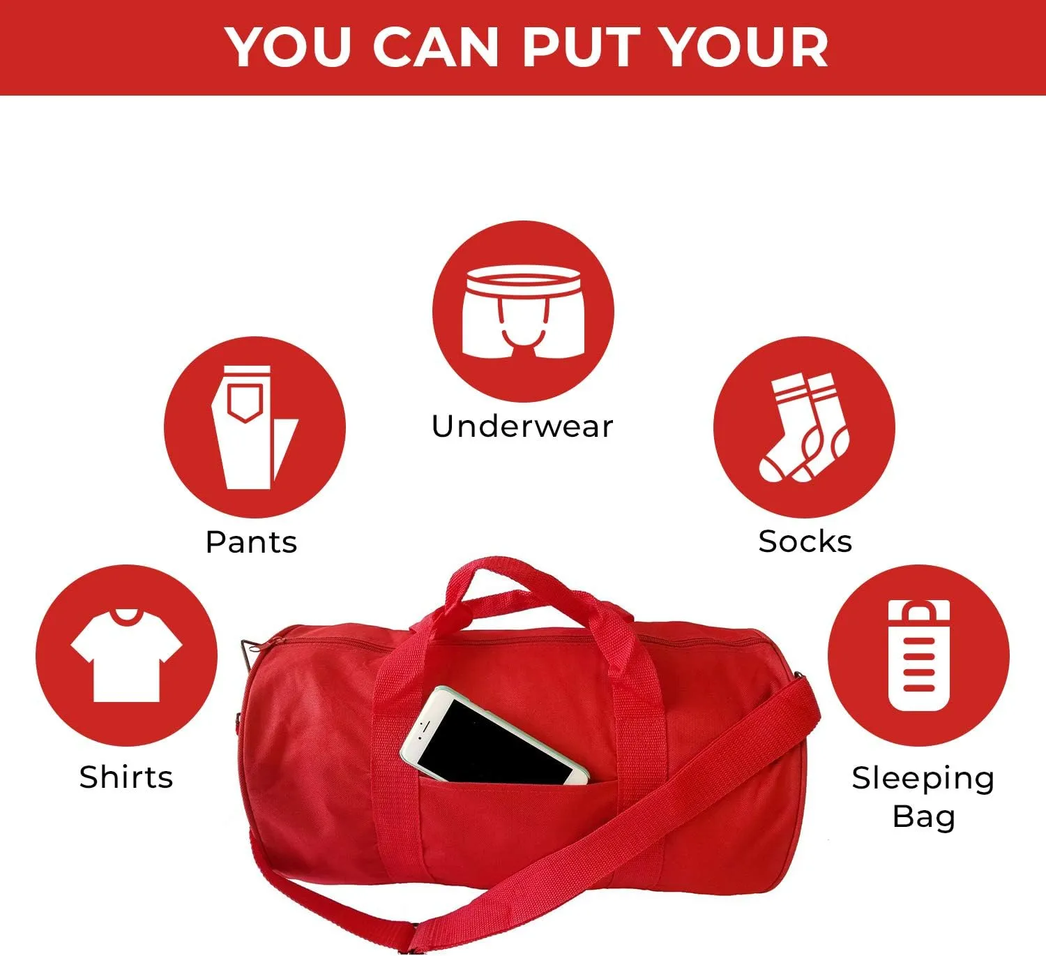 ImpecGear Round Duffel Team Sports Equipment Bags, Travel Gym Fitness Bag.