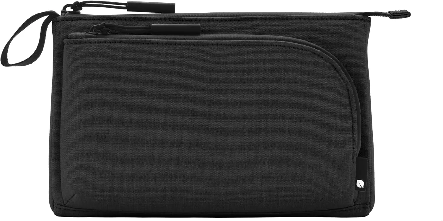 Incase Facet Accessory Organizer - Electronic Organizer Case, Multiple Zippered Compartments, Cable Managment, Easy Carry Loop, Water-Repellent, Travel-Friendly – Black