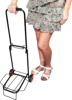 ISOP Shopping Cart Dolly 2 Wheels | Folding Lightweight Hand Truck | Utility Trolley | Portable Foldable | Easy-to-Store - 2 Wheels | 50 Pounds Weight Capacity