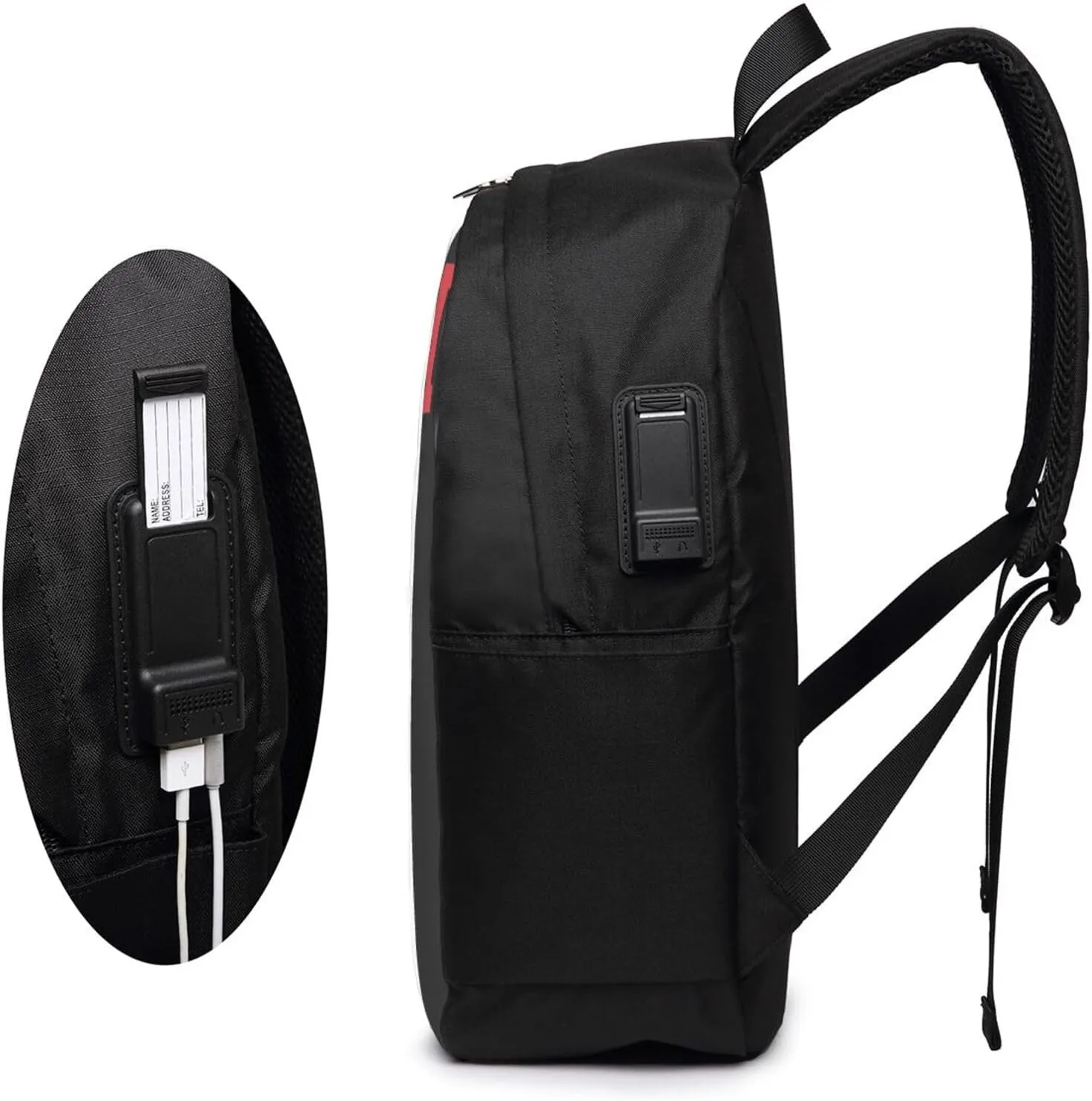 Italia Flag Italy Italian Italiano Laptop Backpacks Travel Backpack Casual Business Daypack Sport Rucksack Computer Bag Fits up to 17 Inch Notebook with USB Port