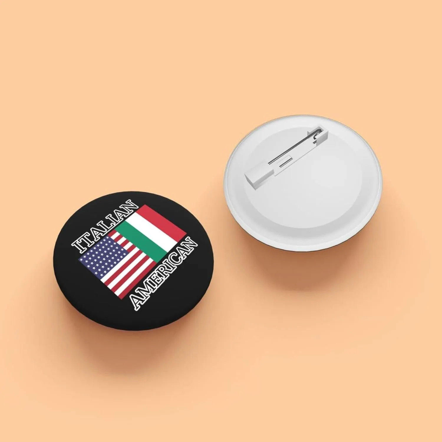 Italian American Flag Express Your Unique Style with Our Fashionable Round Badges