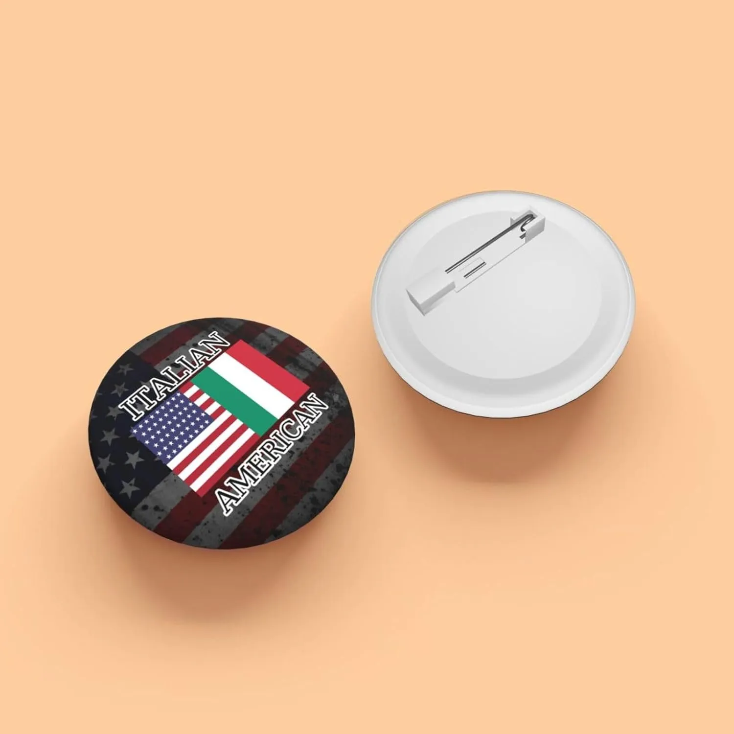 Italian American Flag Express Your Unique Style with Our Fashionable Round Badges