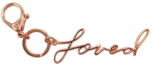 Itzy Ritzy Diaper Bag and Purse Charm, Keychain and Luggage Marker; Measures 6.75” Long; Features Durable Clasp and Trendy Rose Gold Finish, Loved