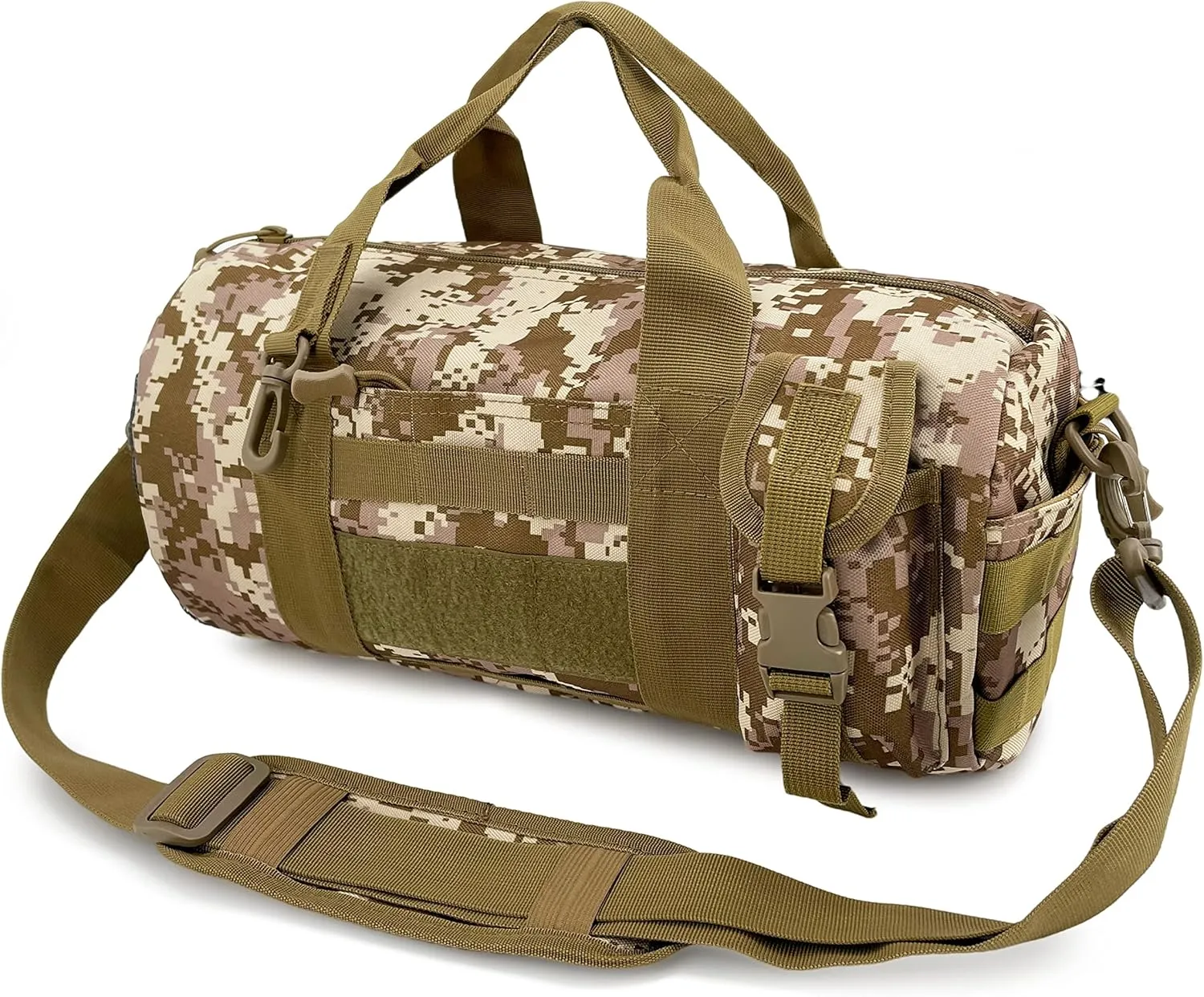 Jaegvida Sand Digital Camo Tactical Duffel Bag for Fitness Travel Hunting