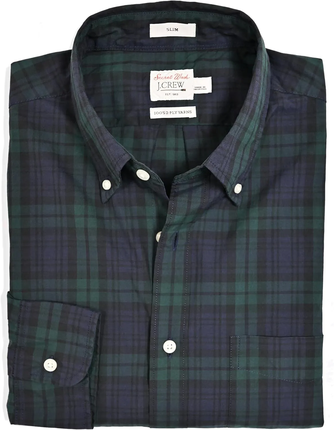J.Crew Men's Slim Fit Long Sleeve Secret Wash Shirt