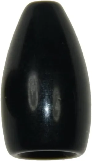 JC's Tungsten Bullet Flipping Weights - Bulk 5 Pack (Black, 1/2oz)