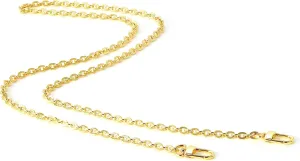 jiesinlov Purse Chain Strap CrossBody Handbag Gold Chains Shoulder Bag Strap Replacement,with Metal Buckles (B 47.2in)
