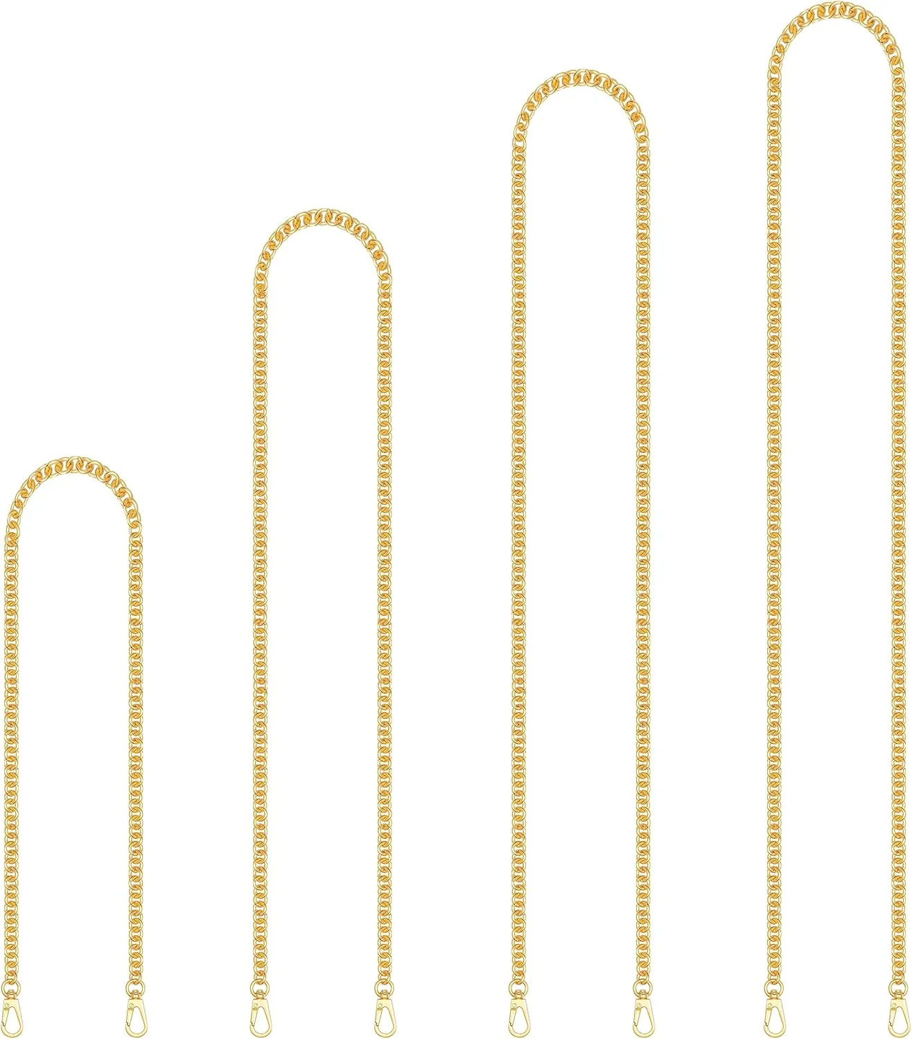 jiesinlov Purse Chain Strap CrossBody Handbag Gold Chains Shoulder Bag Strap Replacement,with Metal Buckles (D 43.3in)