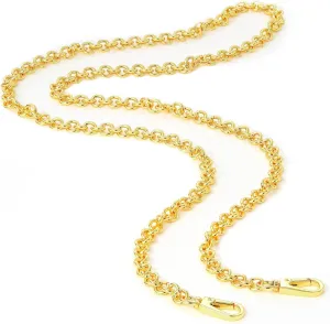 jiesinlov Purse Chain Strap CrossBody Handbag Gold Chains Shoulder Bag Strap Replacement,with Metal Buckles (D 43.3in)