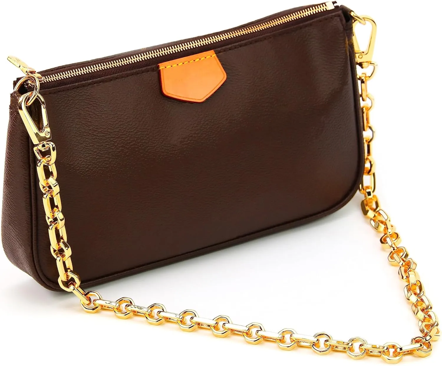 jiesinlov Purse Chain Strap for Handbag Gold Chains Shoulder Bag Strap Replacement,with Metal Buckles (E 23.6in)