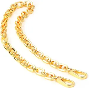 jiesinlov Purse Chain Strap for Handbag Gold Chains Shoulder Bag Strap Replacement,with Metal Buckles (E 23.6in)