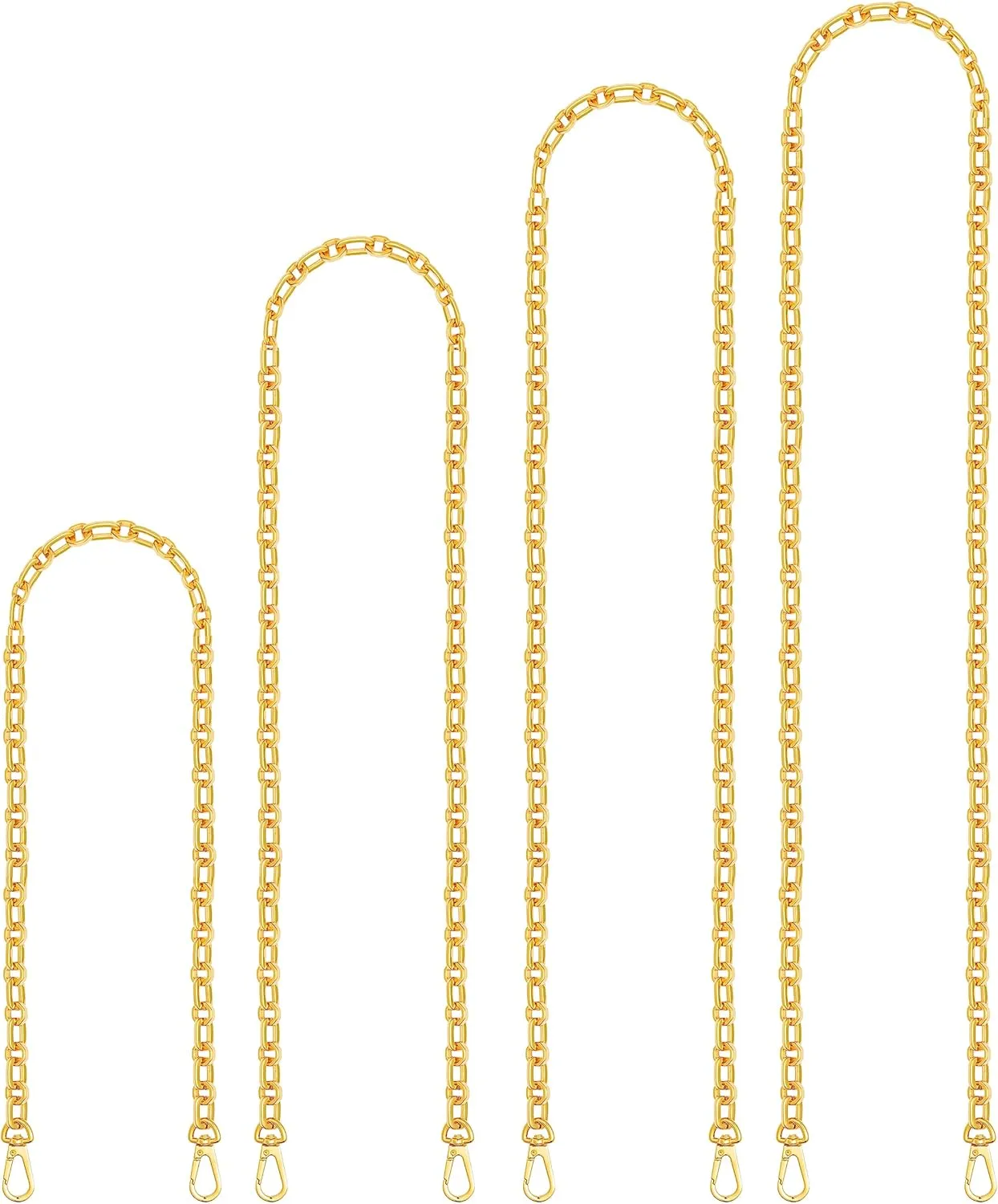 jiesinlov Purse Chain Strap for Handbag Gold Chains Shoulder Bag Strap Replacement,with Metal Buckles (E 23.6in)