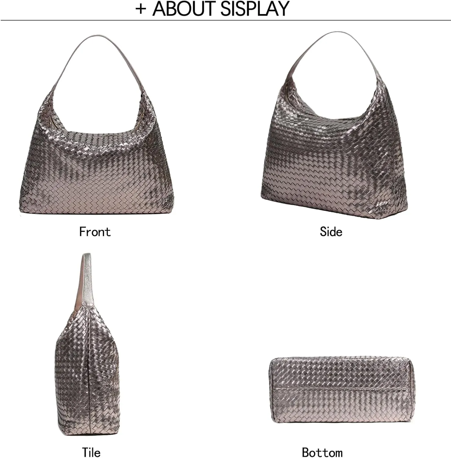 JINMANXUE Woven Tote Bag for Women, Woven Bags with Small Purse,Large Braided Top Handle Hobo Satchel Handbag