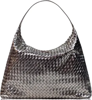 JINMANXUE Woven Tote Bag for Women, Woven Bags with Small Purse,Large Braided Top Handle Hobo Satchel Handbag
