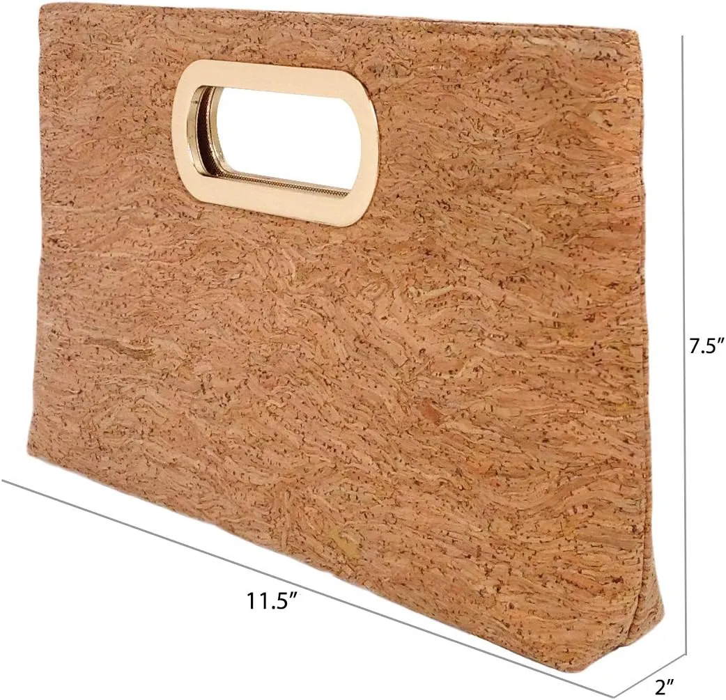 JNB Cork Top Handle Clutch