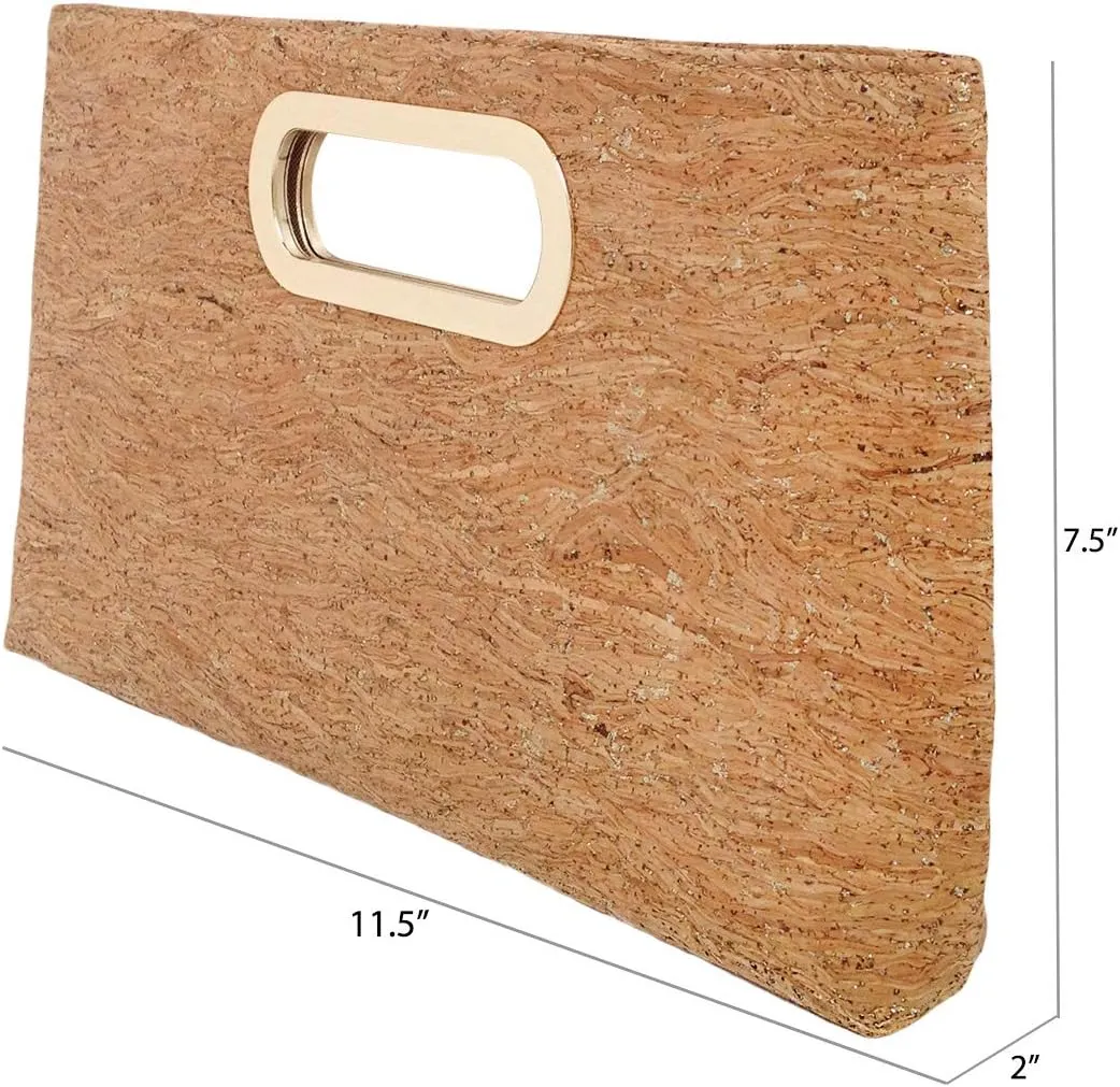 JNB Cork Top Handle Clutch
