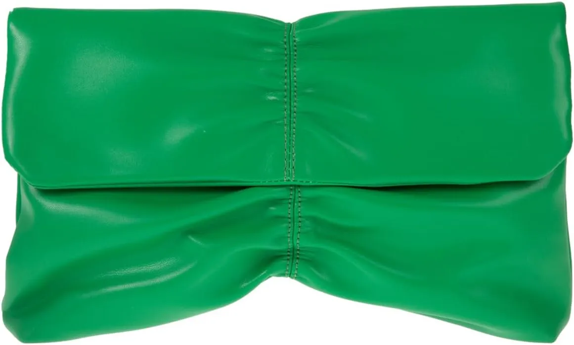 JNB Women's Synthetic Leather Wrinkled Clutch Party Wedding Purse