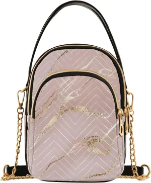Joisal Gold Rose Marble Women's Crossbody Purse, Small Crossbody Bags for Women Travel Purse Crossbody