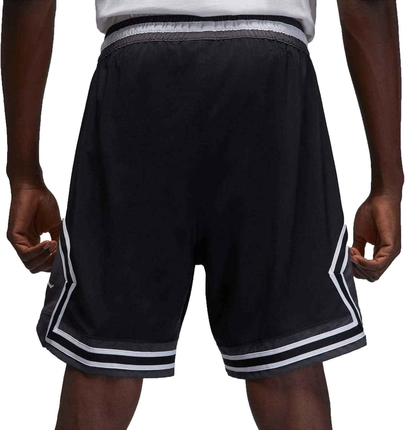 Jordan Dri-FIT Sport Men's Woven Diamond Shorts (Black/White/Dark Shadow/White, FB7580-010)