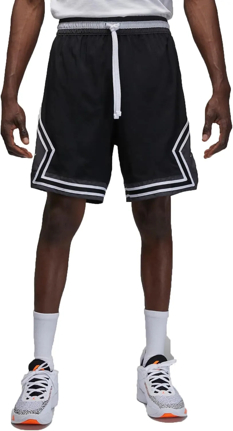 Jordan Dri-FIT Sport Men's Woven Diamond Shorts (Black/White/Dark Shadow/White, FB7580-010)