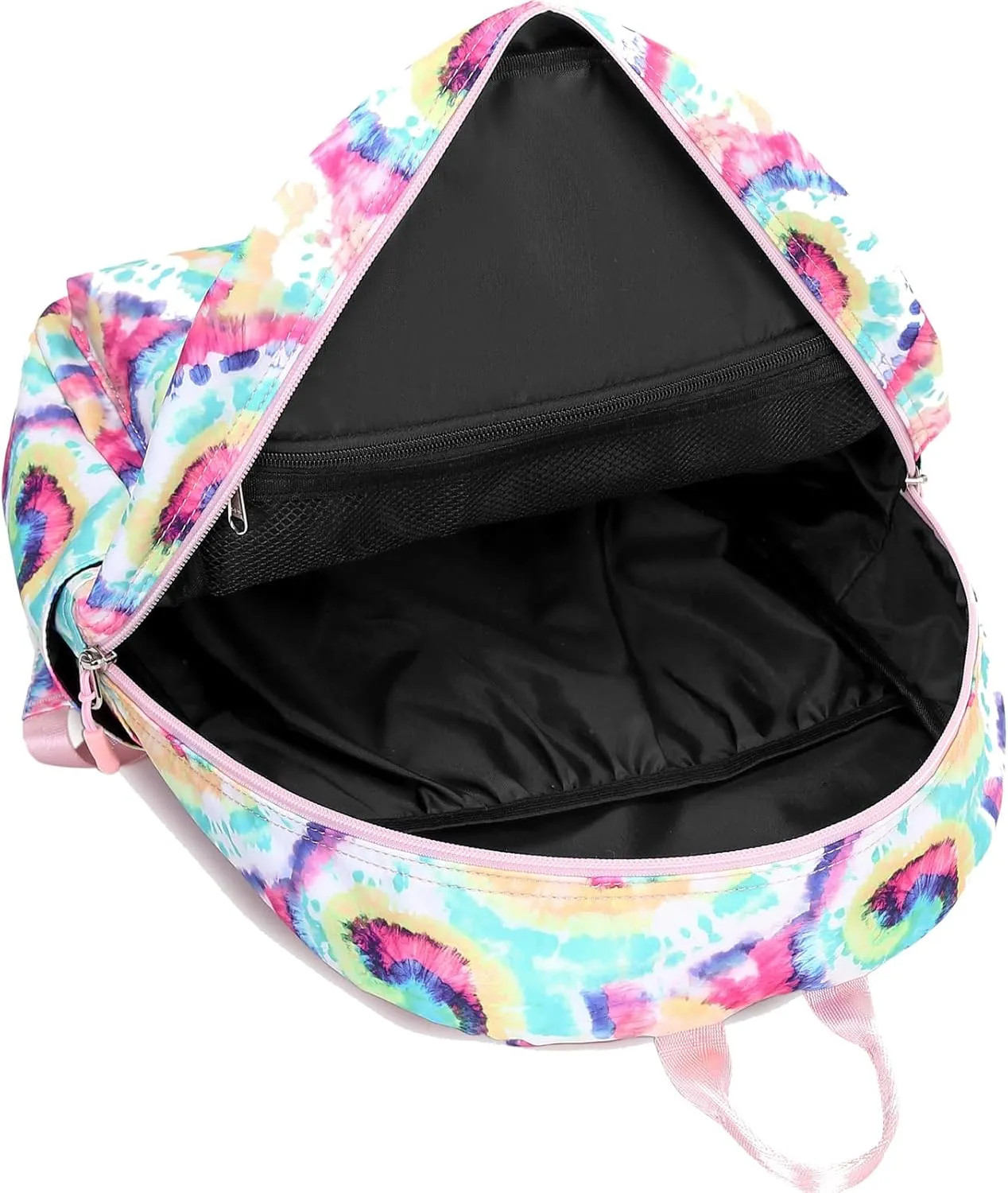 Joyfulife Girls Backpacks, Tie Dye Backpack for Girls Kids Bookbags School Backpack with Lunch Box (Tie Dye Pink)